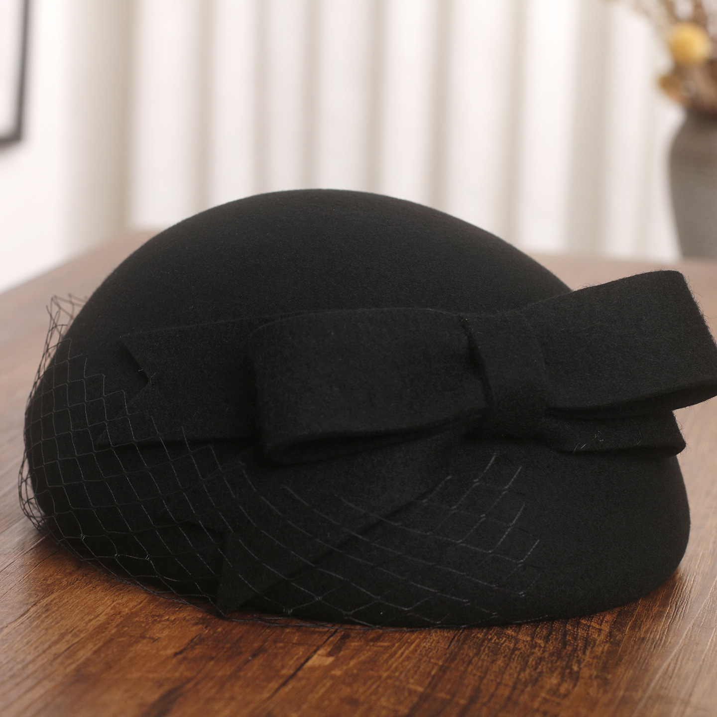 French Elegant Mesh-Bow Wool B - đánh giá và giá Fedora Hat Wool