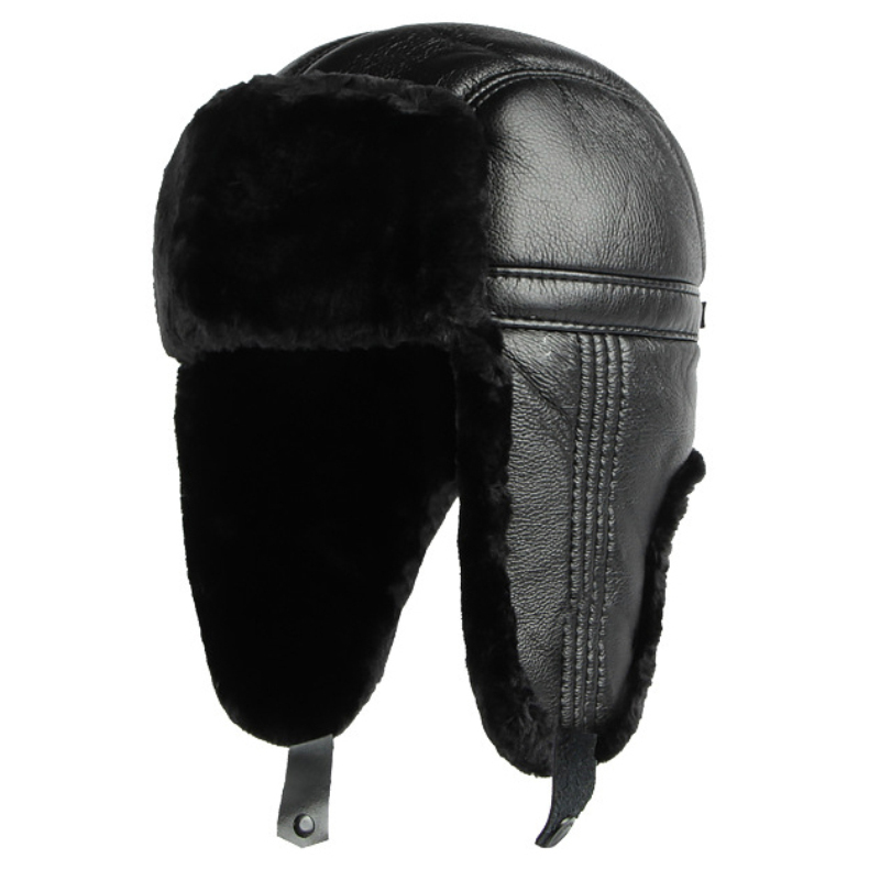 HT4002 Mới PU Da Nga Nón Dày Ấ - đánh giá và giá Winter Trapper Hat