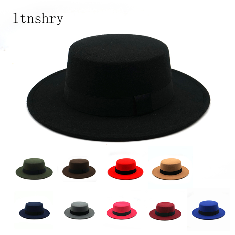 Mùa Thu Đông Giả Len Nữ Nam Nữ - đánh giá và giá Fedora Hat Wool