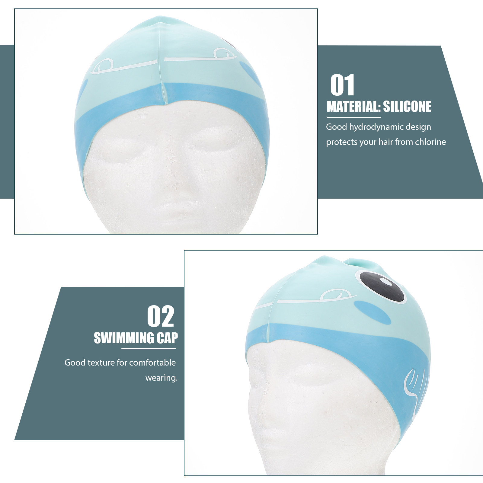 Silicone Swim Cap Cartoon Kids - đánh giá và giá Swim Hat Silicone