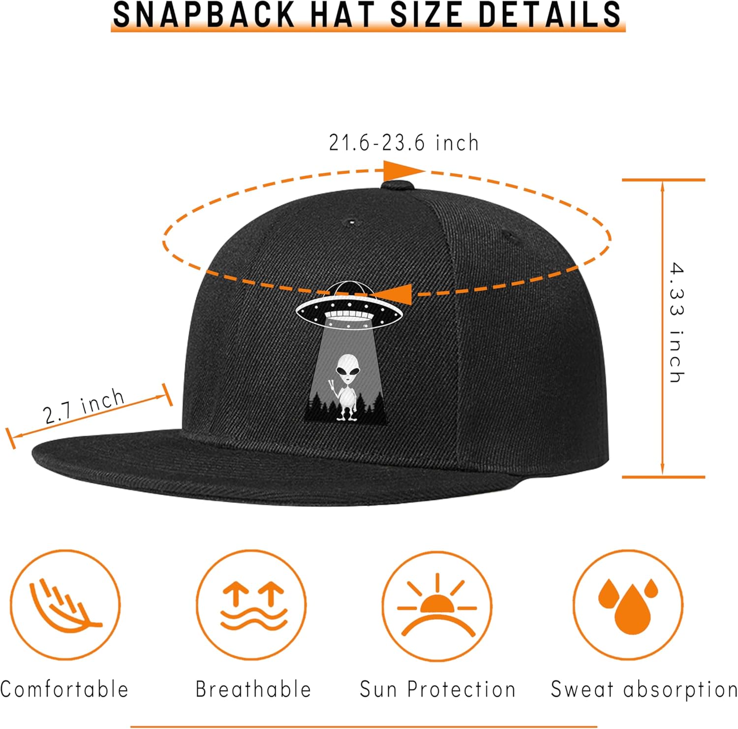 Ufo Aliens Snapback Hats for M - đánh giá và giá Snapback Hat Flat