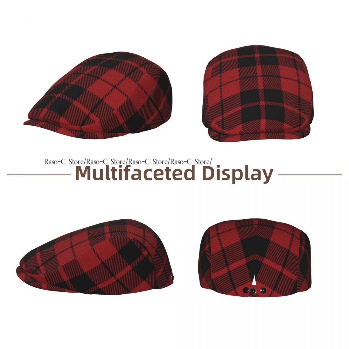 Adult Flat Cap Red Plaid Tarta - đánh giá và giá Newsboy Cap Ivy