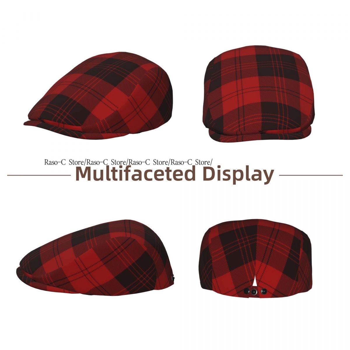 Adult Flat Cap Red Plaid Tarta - đánh giá và giá Newsboy Cap Ivy