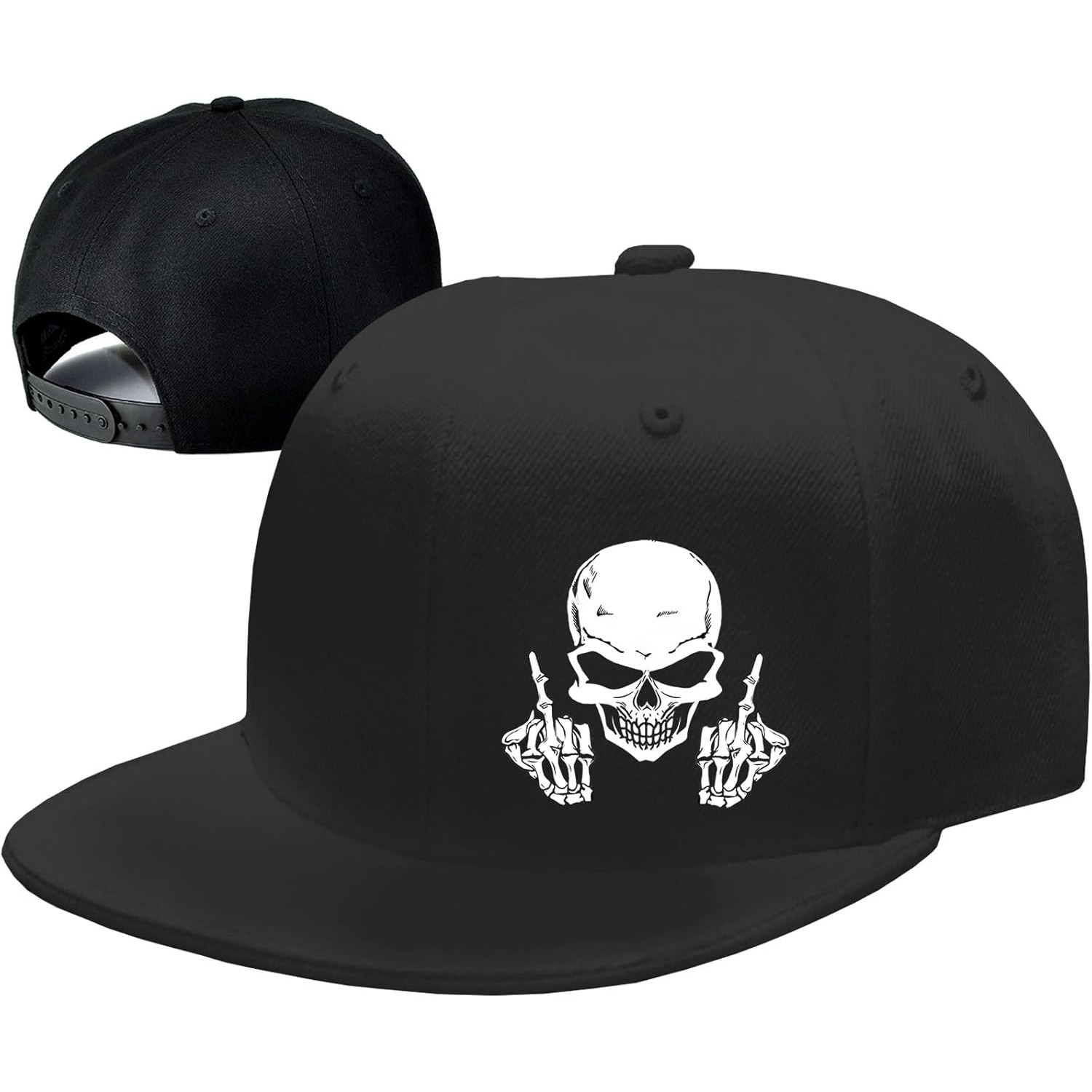 Skull Middle Finger Snapback H - đánh giá và giá Snapback Hat Flat
