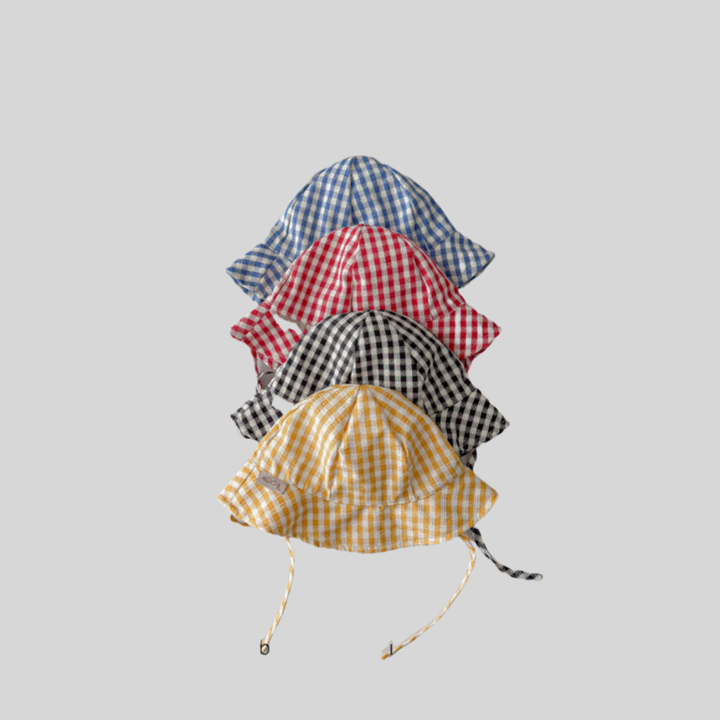 Ins Style Plaid Baby Bucket Ha - đánh giá và giá Bucket Hat Cotton