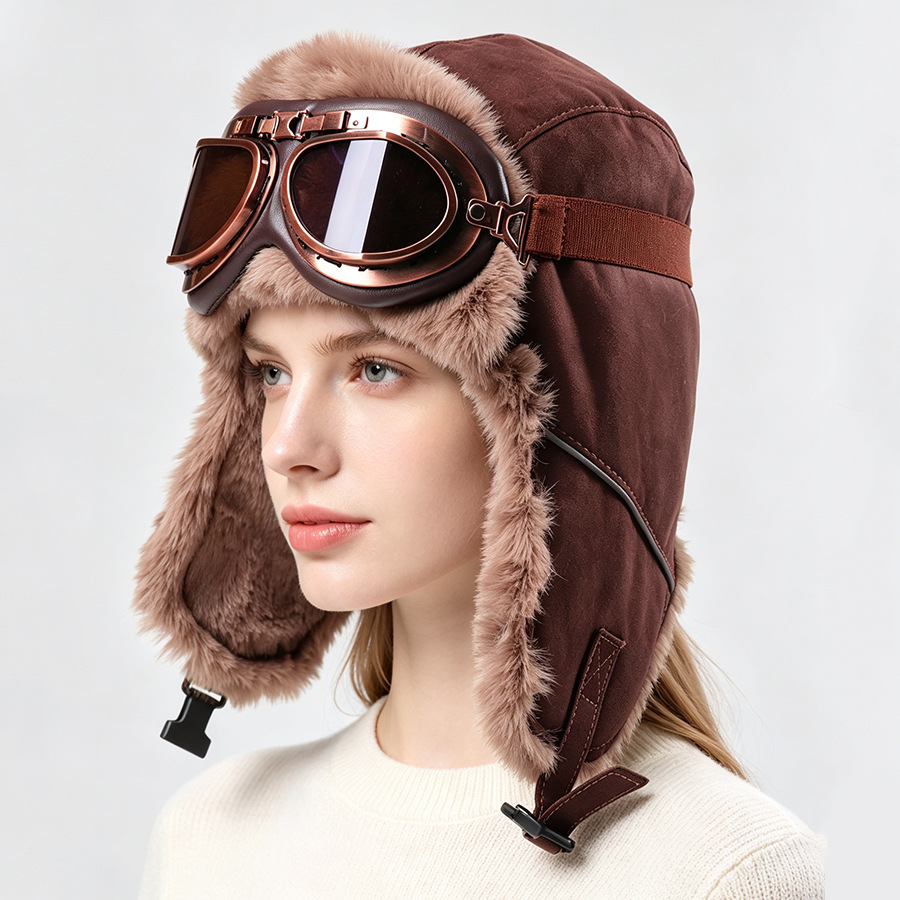 Vintage Aviator Hat with Goggl - đánh giá và giá Winter Trapper Hat